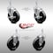Service Caster 5 Inch SS Soft Rubber Wheel Swivel 3/8 Inch Threaded Stem Caster Brake SCC, 2PK SCC-SSTS20S514-SRS-381615-2-TLB-2 - alternate 1